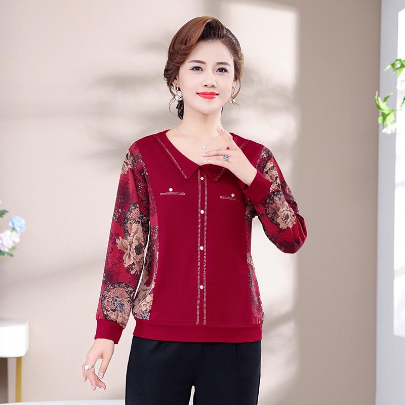 

2026 New Style Plus Size Ice Silk Short-Sleeve T-shirt for Middle-Aged Women - Summer Fashion 2XL