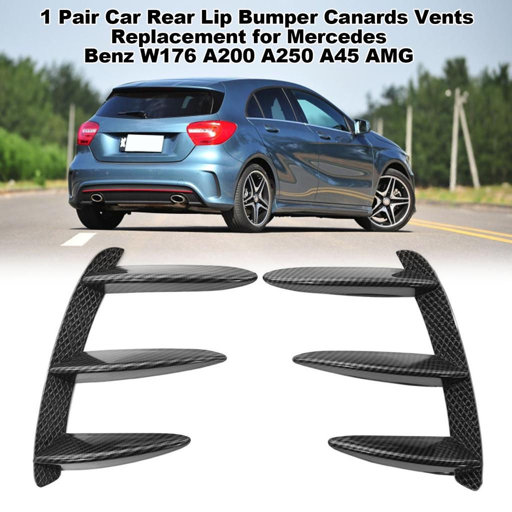 1 Pair Car Rr Lip Bumper Canards Vents Replacement for W176 0 A250 5