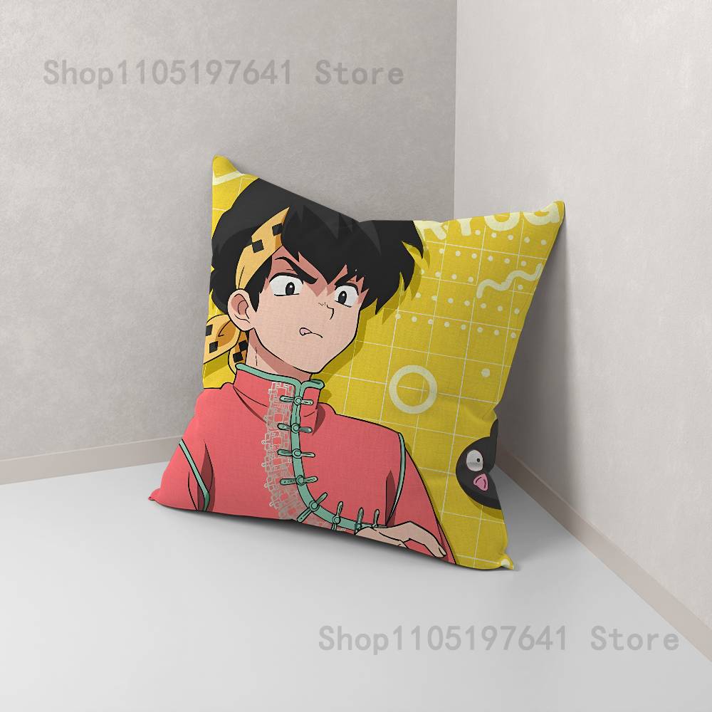 COOL Ranma 1 2 Pillow Case cute cartoon anime peripheralsBedroom Sofa Decorative Cushion Cover Soft Cushion Cover