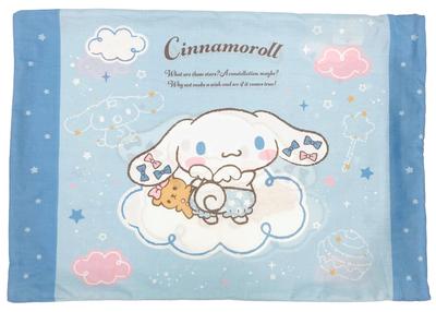 Sanrio Above the Character Morishita Makura Children's Pillowcase, Low-Profile, Cinnamoroll, Characters, Clouds, Blue, Approx. 28x39cm,