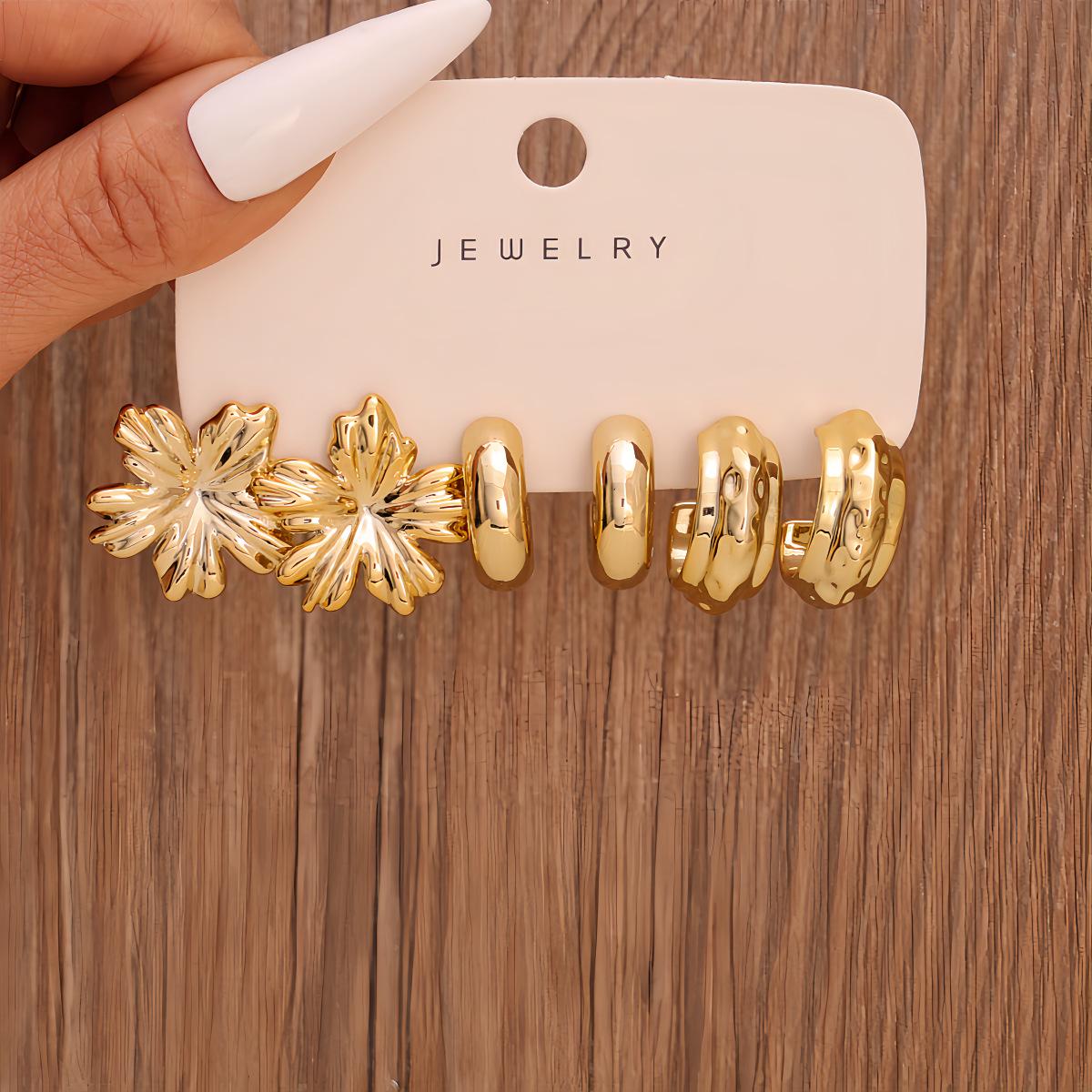 Европейский и американский ретро набор женских серег: Модный, Высококлассный, Дизайн легкой роскоши