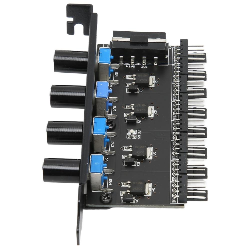 Practical 4 Knob Design PC Fan Hub 8 Channels 72W Fan Speed Controller PWM Fan Hub VGA Cooling