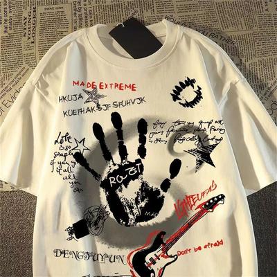 T-shirt casual da donna a maniche corte con simpatico motivo di gatto stampato in 3D