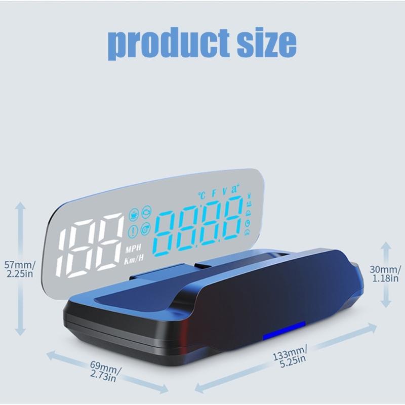 Upgrades Car OBD2 HUD Head Up Display with Automatic Brightness Adjustment for Safe Daily Commutes & Night Driving