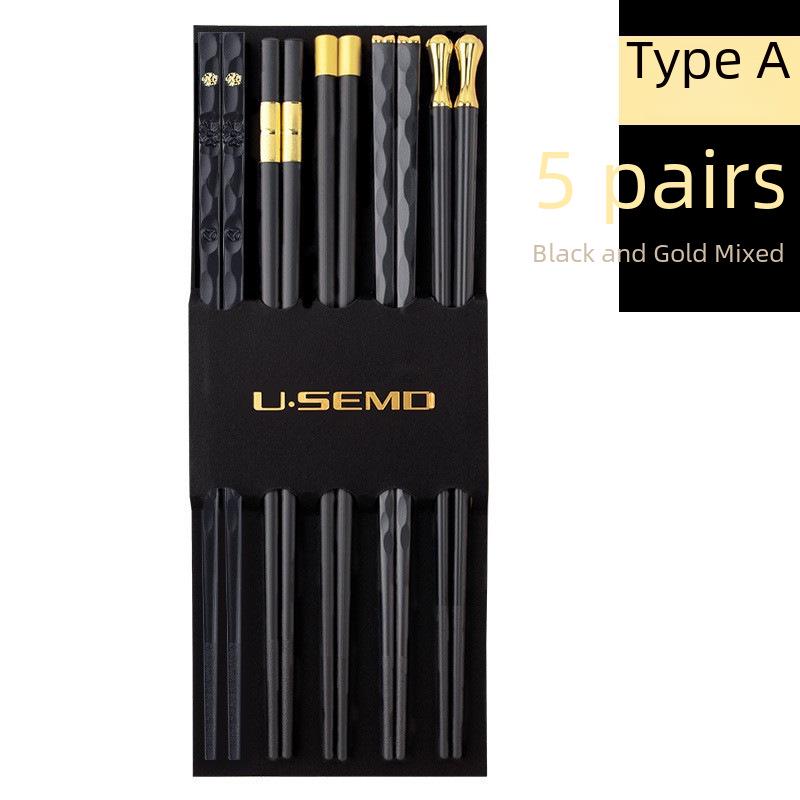 Youshengmei Di Shuangshihui High-Value Alloy Chopsticks - Heat Resistant, One Pair Per Person