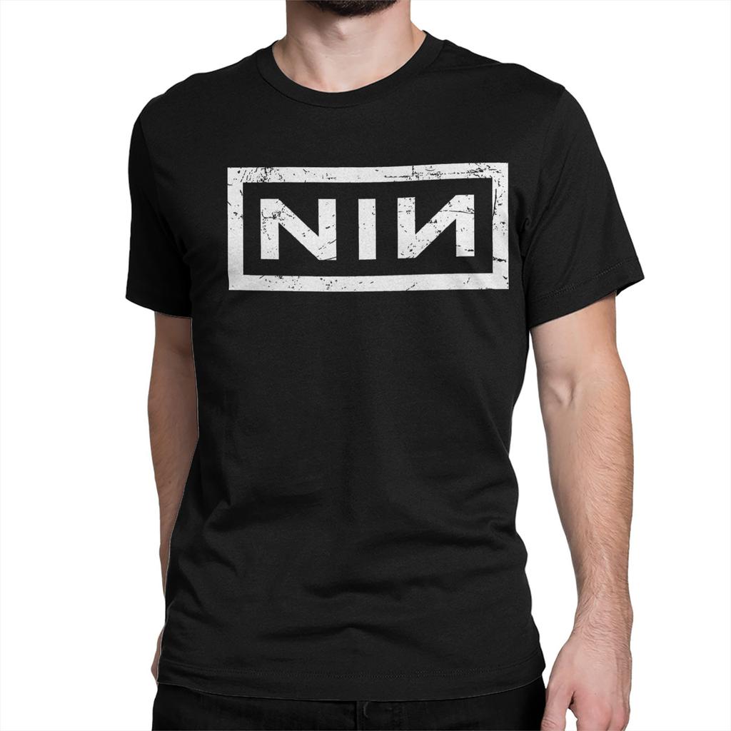 Vintage NIN Rock Band Nine Inch Nails  T-Shirts Men Women Round Neck 100% Cotton T Shirt  Short Sleeve Tees Original Tops