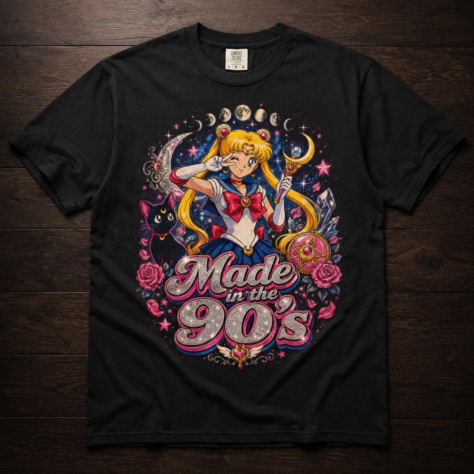 Sailor Moon 90s Shirt | Retro Anime Magical Girl Comfort Colors Tee 3XL
