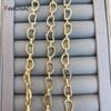 14K Gold Plated Alloy Metal Thick Punk Chain For Jewelry,Chunky Heavy Cable Link Chain for DIY Necklace Bracelet Making Findings