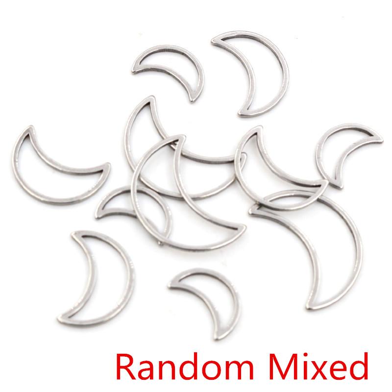 20 Stück 3 Größen Gemischte Mond Stern Herz Anhänger 316 Edelstahl Vergoldet Anhänger Charms DIY Schmuck Halskette Zubehör Lieferungen