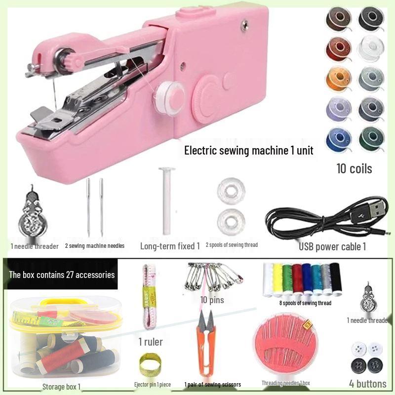 Deutsche Importierte Tragbare Handheld Elektrische Nähmaschine - Multifunktionale Mini für DIY und Dicke Stoffe