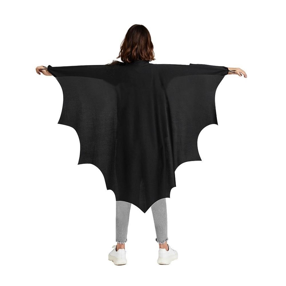 Eye Mask Bat Wing Cape Black Cloak Bat Cosplay Costume Fun Halloween Bat Cloak Set  Dress Up
