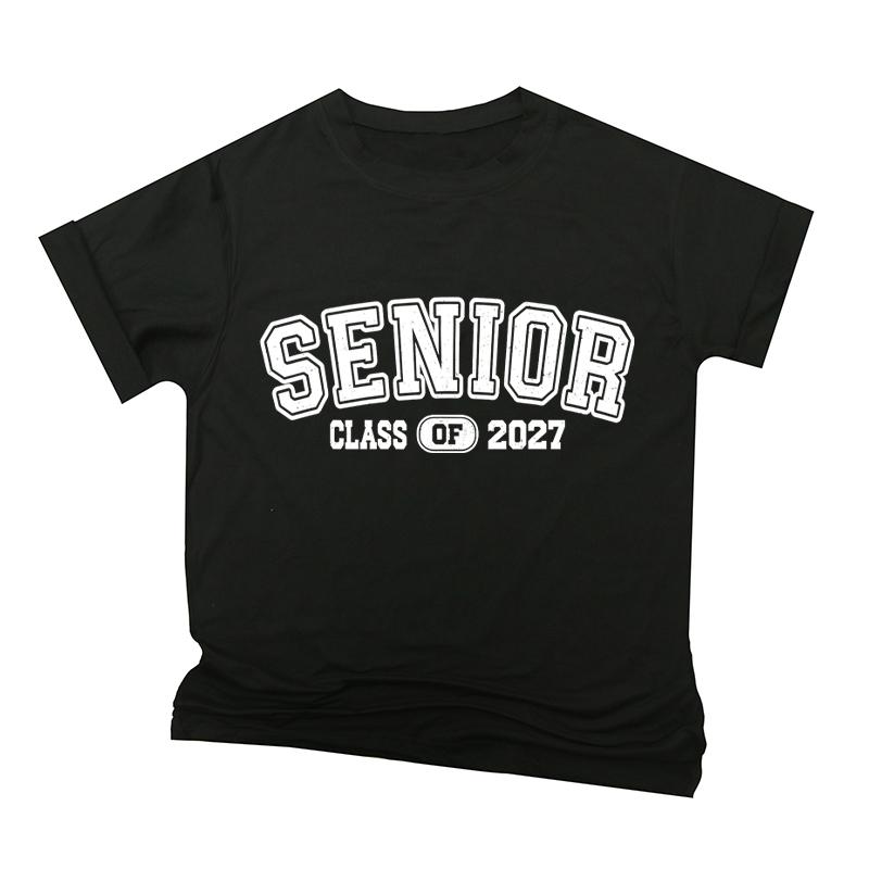 Vintage Senior 2027 Class Of 2027 Seniors Graduation 2026 Senior 27 Tshirt Unisex Unisex Short Sleeve Fashion Tshirts