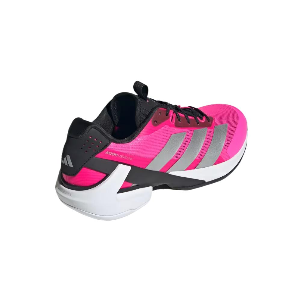 adidas Adizero Ubersonic 5 Rosa Lucido Argento Metallizzato Nero Scarpe da Ginnastica da Uomo Core-Black JQ2901