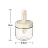 Seasoning Salt Sugar Spice Bottle with Extendable Glass No Easy to Use 3-Piece Shaker, & Shaker, Spoon, Heat-Resistant Container, Moisture-Resistant,