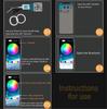 2PCS LED Angel Eyes Lights RGB APP Bluetooth Halo Rings For Car Motorcycle Truck