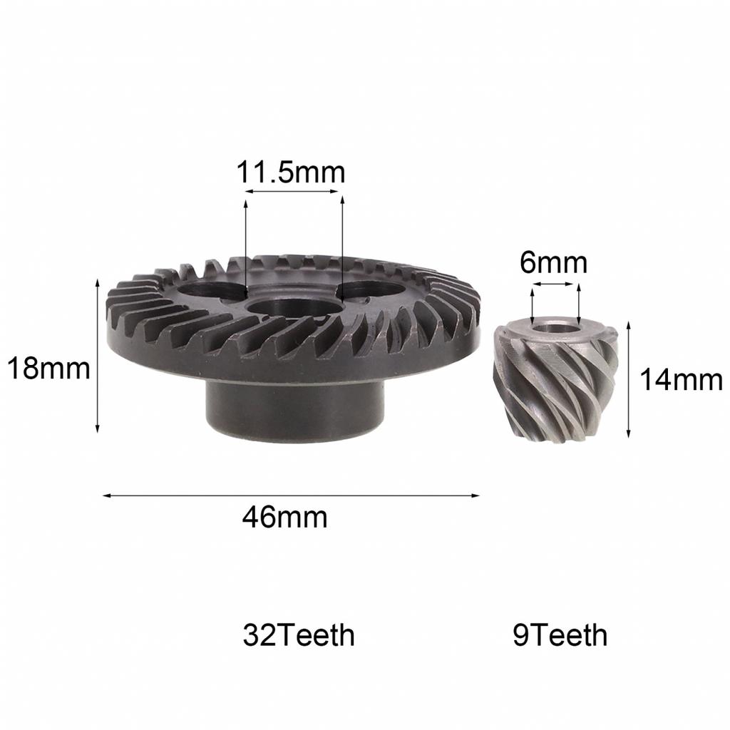 Helical Tooth Gear Straight Power Tool 2Pcs Set Angle Grinder
