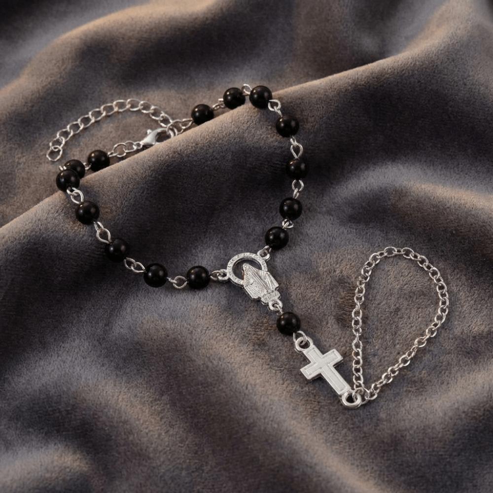 Imitation Pearl Beaded Christian Jewelry Catholic Prayer Accessory Religious Accessory