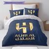 Al-Hilal Saudi FC Pattern Bedding,Quilt Set Quilt Cover Pillowcase Home Birthday Gift(1 * duvet cover + 2 * pillowcase, without core)