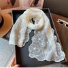 Retro Summer Sunscreen Shawl Korean Version Silk Headband Literary Women's Lace Scarf