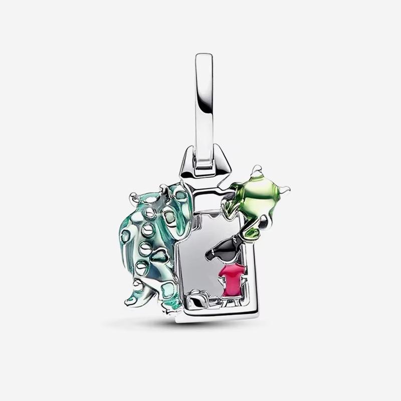 Charm Bead Components Pixar Monsters Inc Door Dangle Bead Components Compatible With Authentic Original Bracelets Womens Copper Metal Pendant Bead