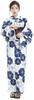 (Dita) Dita Women's Yukata 5-Piece Set: Navy, Blue, Red, White, Goldfish, Camellia, Plum Blossom, Flower, Japanese Style, Retro, Watercolor, Bold,