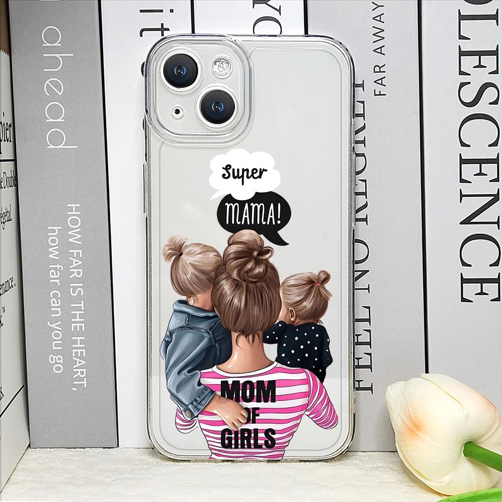 

Модный Чехол для Телефона Super Mama Мама Папа для IPhone 16 14 15 13 12 11 Pro MAX Mini XS XR 7 8 Plus Мальчик Девочка Чехлы Оболочка Fundas iPhone 16 Pro