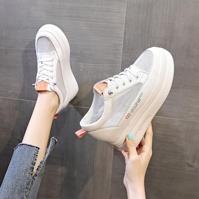 Scarpe da donna con rialzo interno di tendenza, primavera ed estate, nuove, versatili, con suola spessa, rialzanti, casual, scarpe sportive da donna
