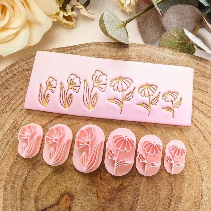 User Friendly Clay Leaf Molds with Anti Adhesive Surfaces Crafting Clay Molds for Creative Projects and Gift Making