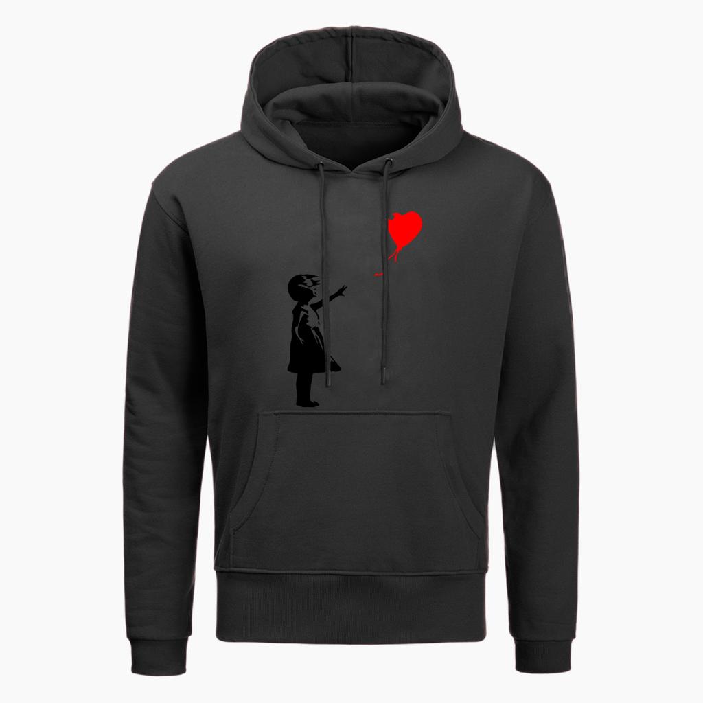 Fashion Pullover Hoodies Fashion Balloon Girl Banksy Sweatshirt Autumn Personalized Coat Casual Hip Hop Men's Streetwear Hoody