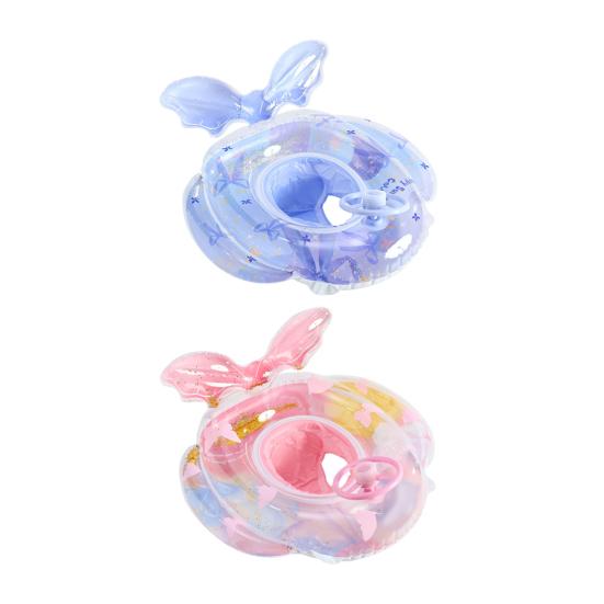 Mermaid Pool Float Mermaid Tail Shaped Inflatable Swimming Ring with Seat Infant Pool Floaties for Baby Girls Boys Toddlers