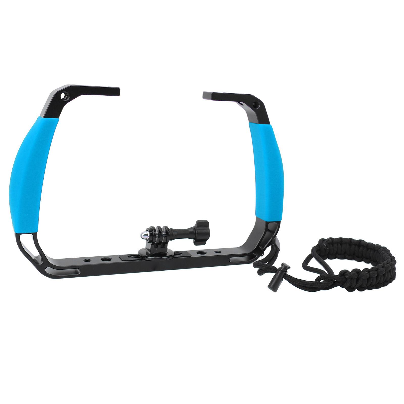 

Underwater Diving Rig Tray Mount Silione Anti Slip Grip Stabilizer with 2 Cold Shoe 1Celsius4in 3Celsius8in Screw Hole Action Camera Accessory for Ins