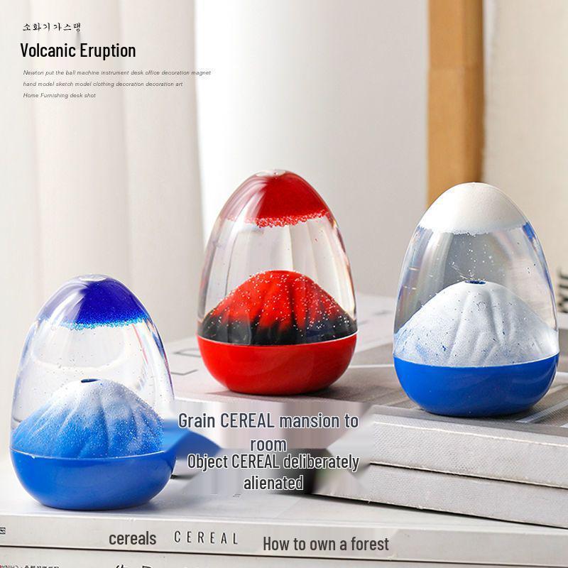 

Dreamy Volcano Rock Hourglass Liquid Timer Ornament - Personalized Birthday Gift for Students and Children Mini Volcano Hourglass