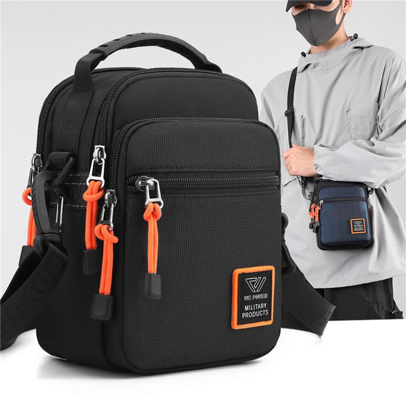 Moda masculina náilon pequena bolsa casual mini bolsa masculina crossbody ombro mochila masculina carteira e bolsa