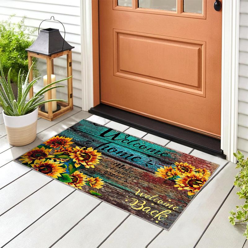 1Pcs Sunflower Kitchen Rug Anti-Fatigue Kitchen Rug Waterproof Non-Slip Rugs Set Runner Rug Bedside Rug Absorbent Carpet