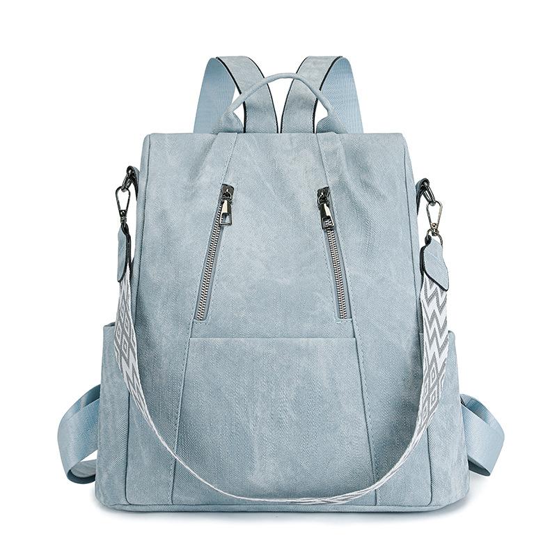Retro Backpack for Women, European and American Anti-theft Backpack, Large Capacity, Casual and High-end Student Schoolbag