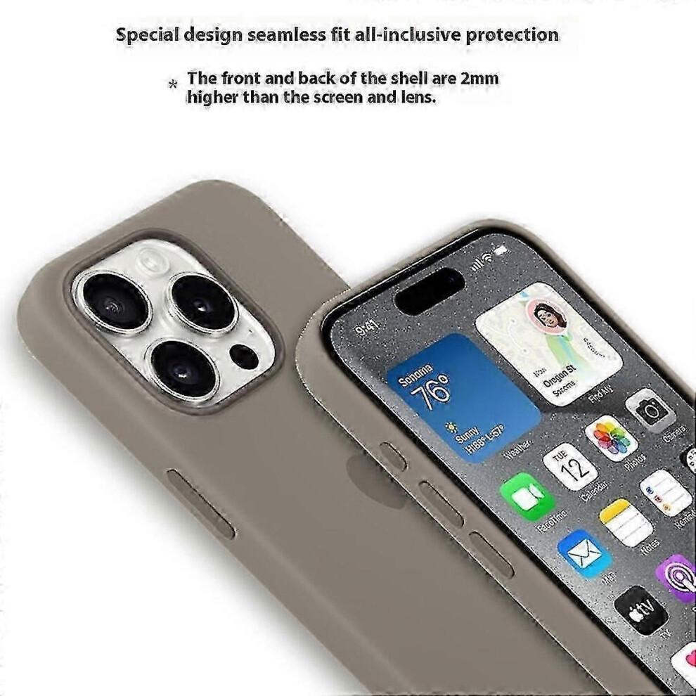 (niebieski)Etui MagSafe do iPhone'a 15 Pro z materiału płynnego silikonu: Bezpieczne dopasowanie i funkcja pop-over indukcyjny