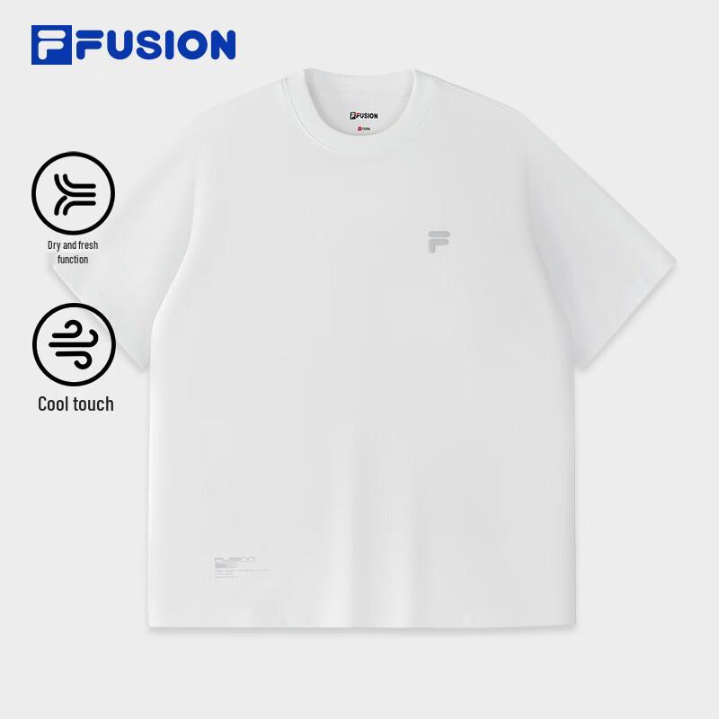 FILA FUSION Men s Zhang Hao Edition Cooling Quick-Dry Knit T-Shirt XXL белый