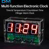 DIY Electronic Clock Multi-function Digital Clock with Power Supply Cable Electronic Soldering Kit DC 5V