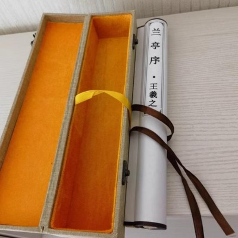 Wang Xizhi's Orchid Pavilion Preface Calligraphy Hanging Painting High Definition Spray Painting Scroll Decorative Painting