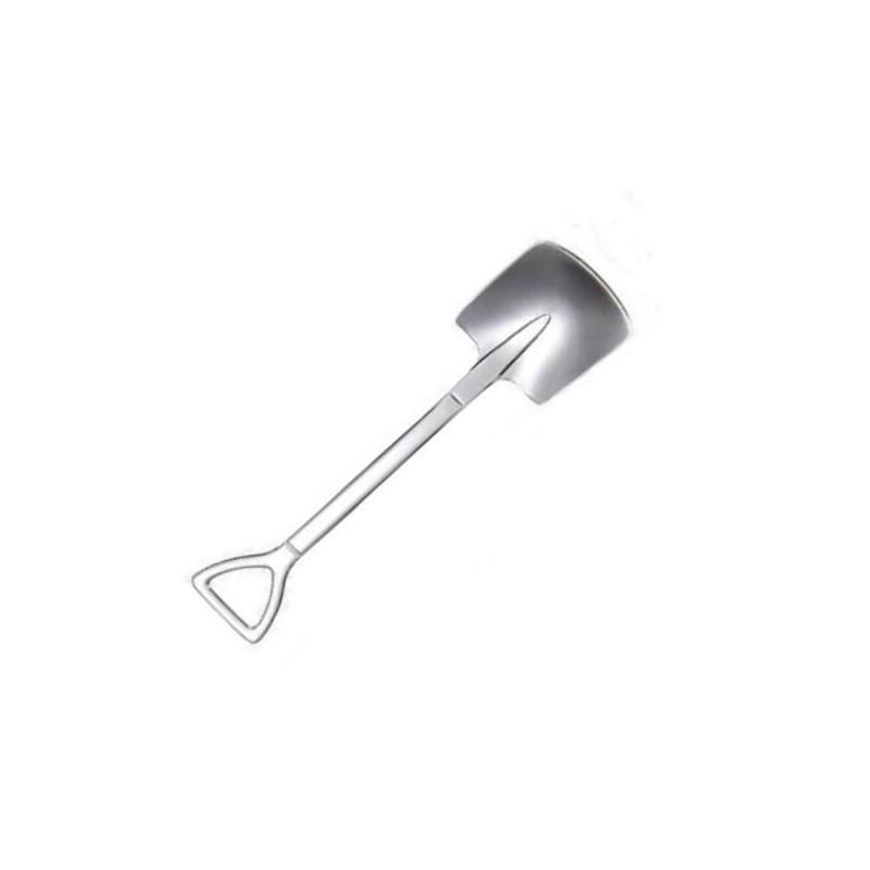 304 creative retro shovel coffee spoon stainless steel dessert spoon watermelon spoon ice cream spoon tip shovel flat shovel