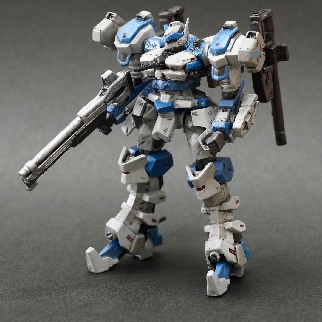 Used Armored Core Dual Face Blue One Coin Figure Plastic Model