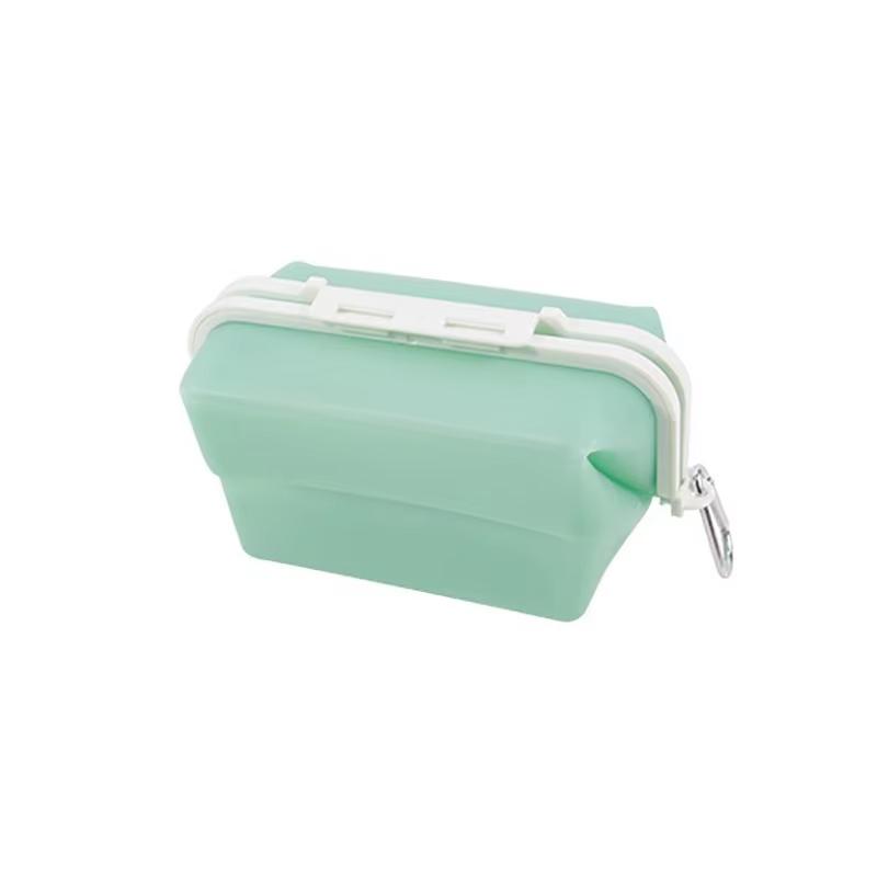 Silicone Reusable Fresh-Keeping Bag Foldable Food Meal Prep Storage Container Makeup Gym Bag for Travel Heat Resistant Lunch Box