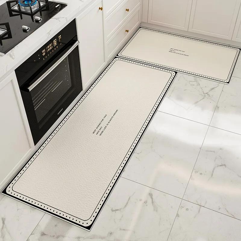 Kitchen Floor Mat Waterproof Non-slip Pvc Carpet Leather Mats Oil-proof Anti-slip Area Rug Home Decoration Alfombra De Cocina
