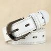 Women's Genuine Leather Hollow Pin Buckle Belt - Fashionable, Versatile, Retro Casual Waist Belt for Jeans