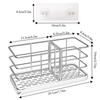 Freestanding Storage Shelf Stainless Steel Drain Rack Brush Holder Sink Organizer Sponge Tray
