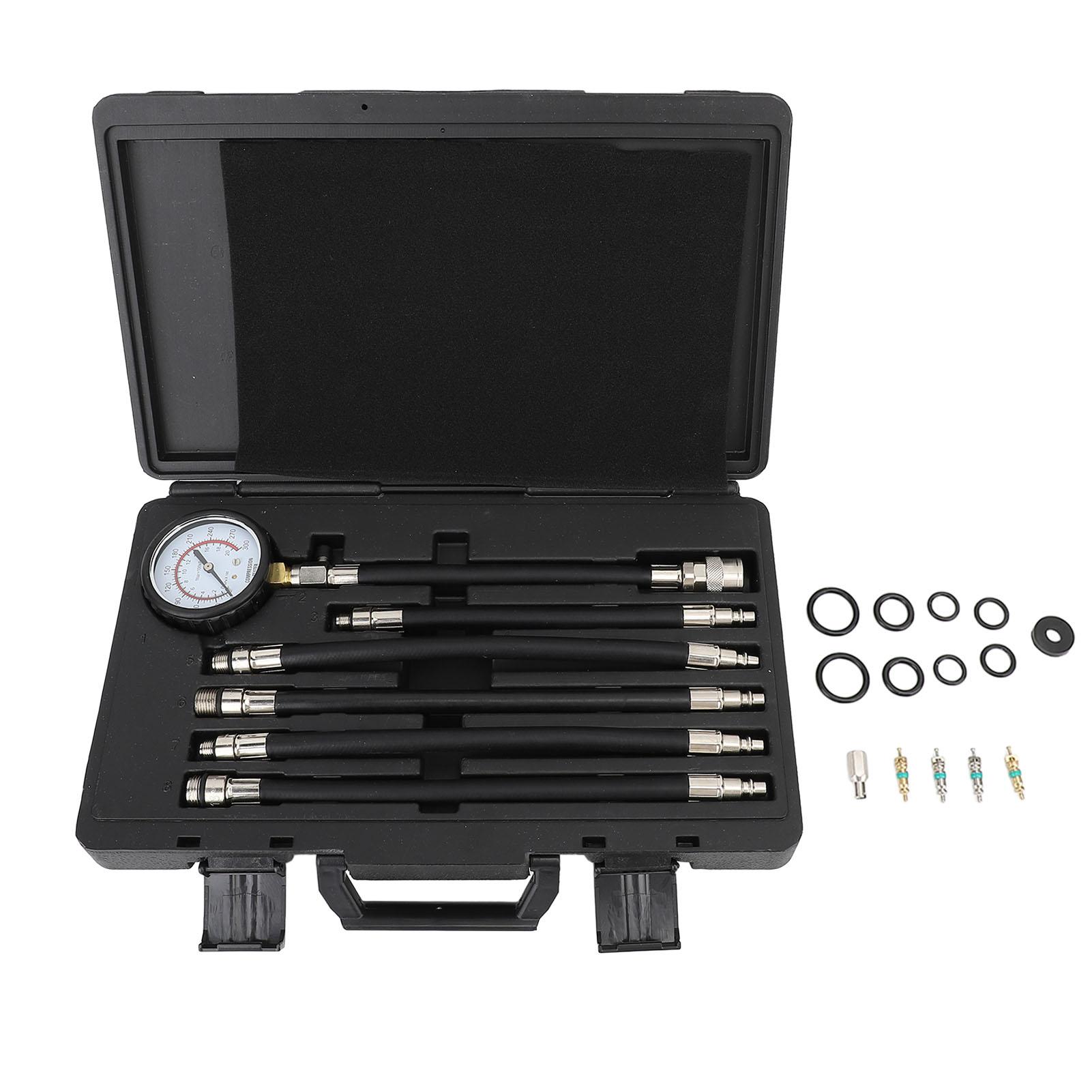 

Petrol Engine Cylinder Compression Tester Kit 0 to 300psi Versatile High Accuracy Gauge Tool for