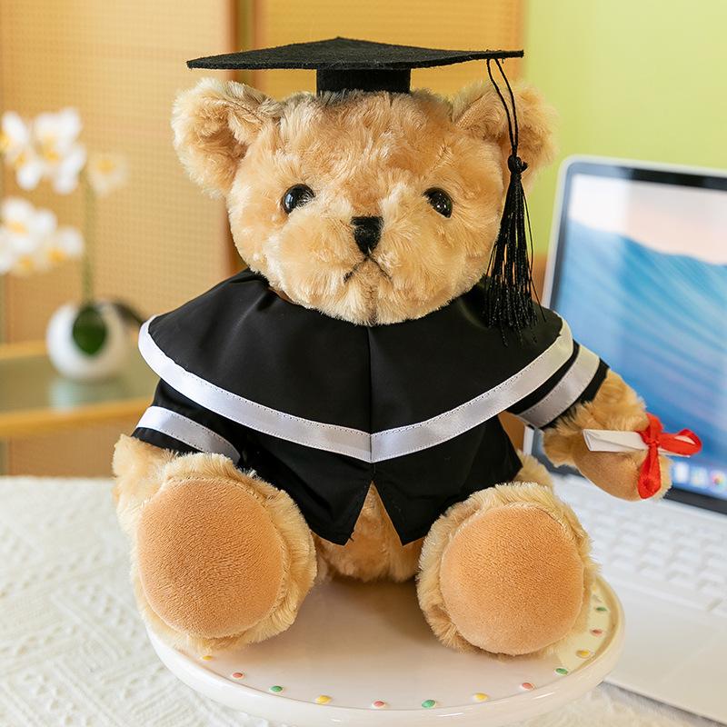 Graduation Bear Doll Plush Toy Hat Doctor Bear Doll Ceremony Bachelor Bear School Gift