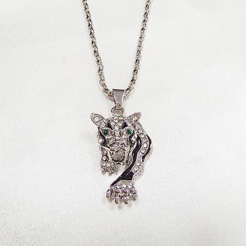 Аксессуары Модный бренд Легкий люкс Нишевый дизайн Ожерелье с головой леопарда Женские Мужские Кулон Аксессуары