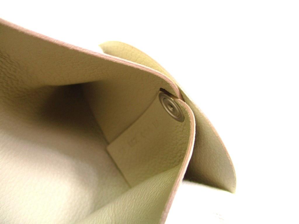 Authentic HERMES Craie Evercolor Leather Coin Purse Bastia #b091  Open Box