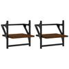 VidaXL Wall Shelves with Bars 2 Pcs Brown Oak 30x25x30 Cm 836237
